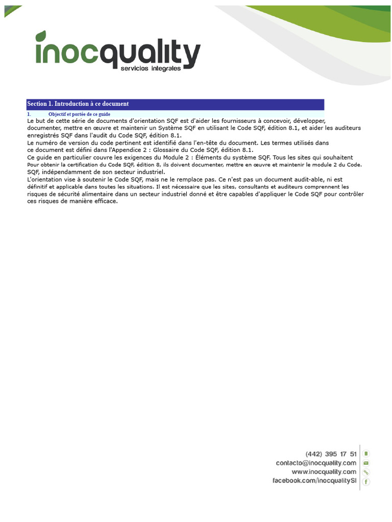 Guide du Module 2 du Code SQF 8.1 | PDF | Sécurité des systèmes d ...