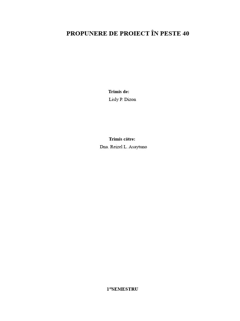 Proiect de Propunere Sistem de Apa Proiect | PDF