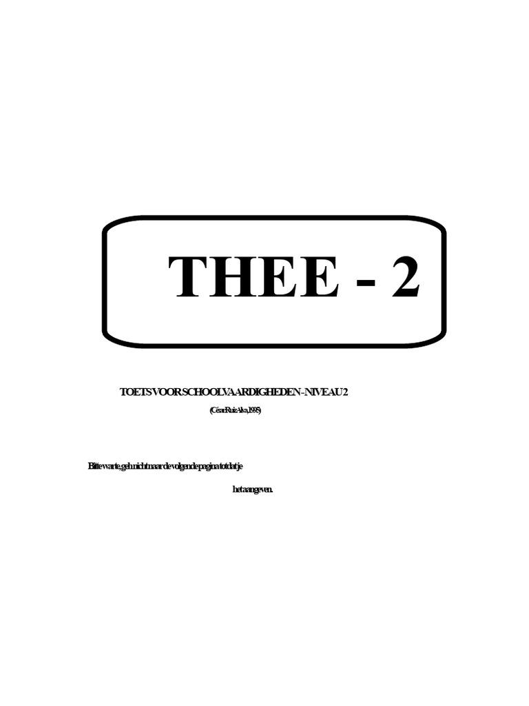TAE 2 Vragenboekje | PDF