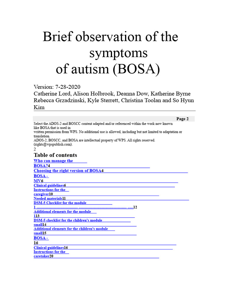 Brief Observation of Autism Symptoms | PDF | Autism | Toys