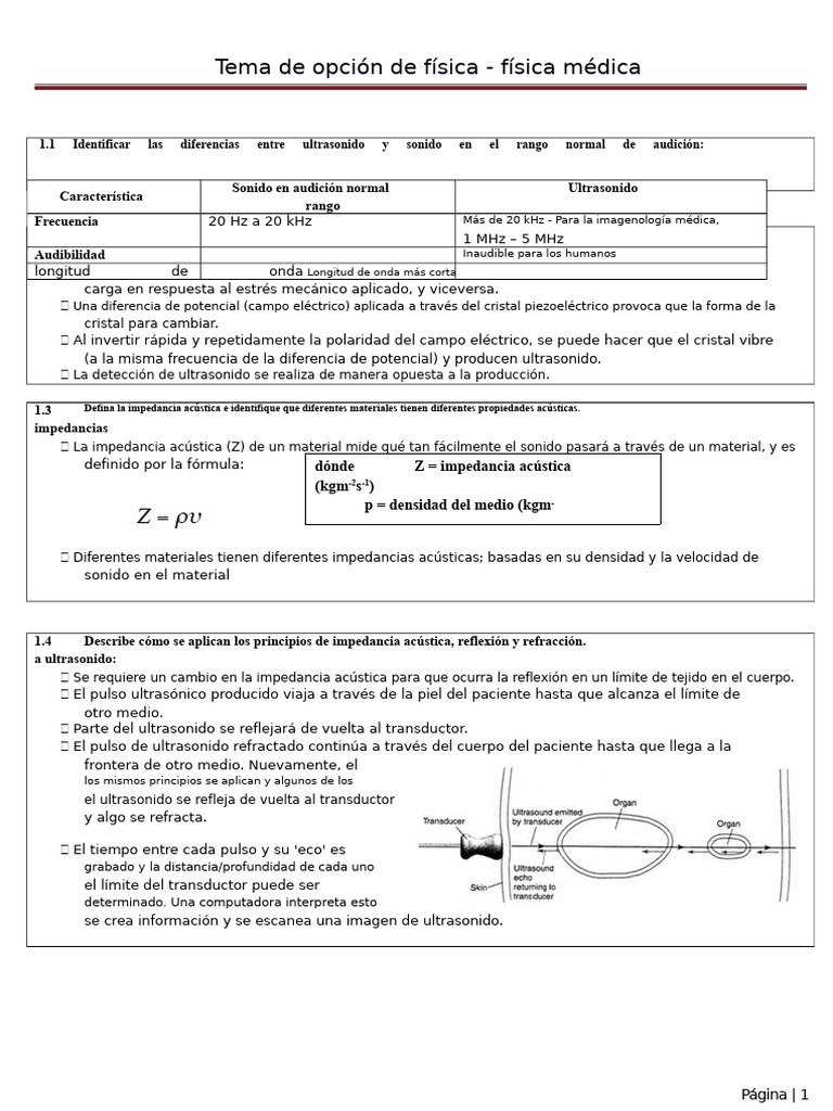 Notas de Física - Física Médica 2 | PDF | Ct Scan | Ultrasonido