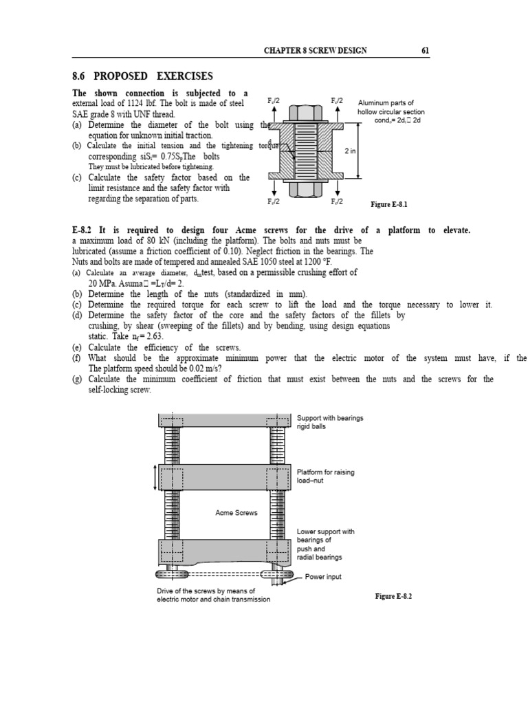 Proposed Exercises On Lathe Design PDF | PDF | Screw | Mechanical ...