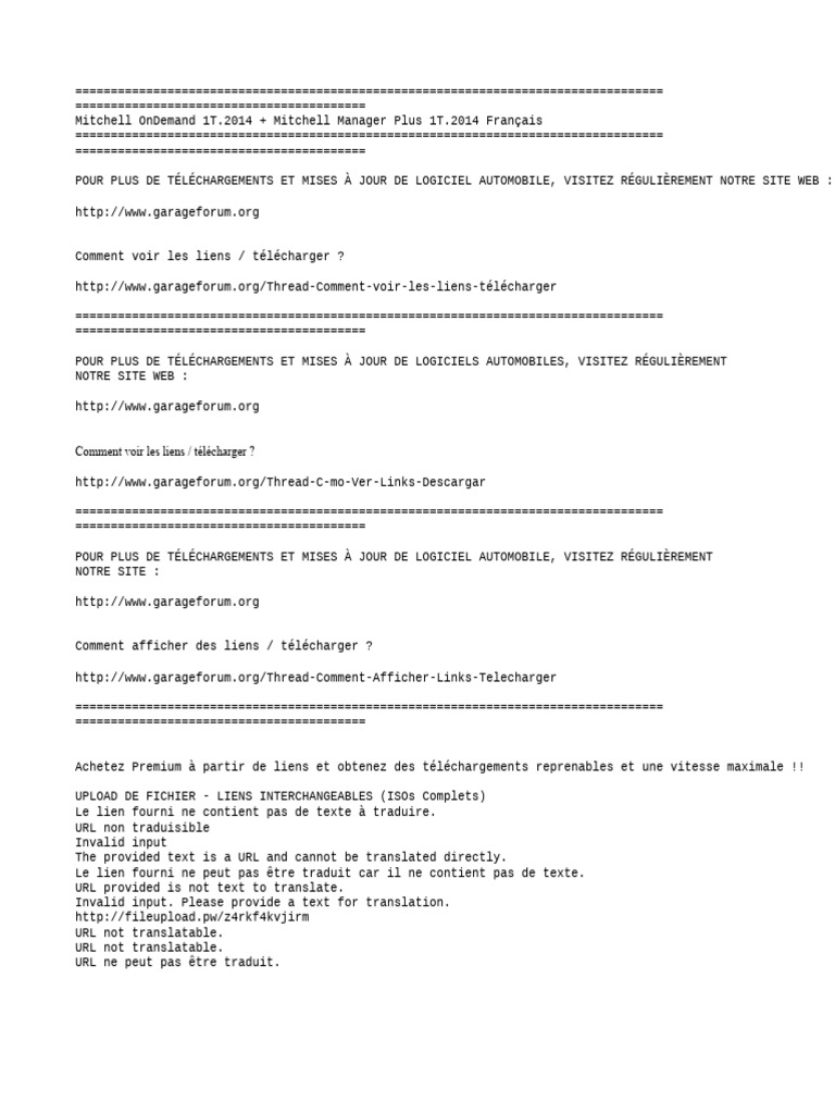 Mitchell OnDemand 2014 : Téléchargement Auto | PDF | Technologie ...