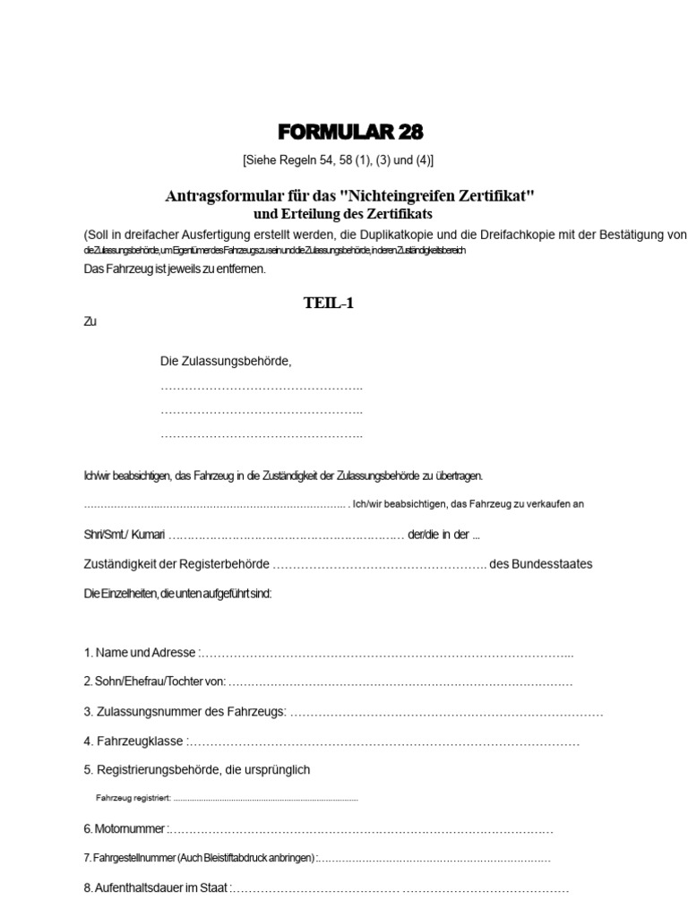 Formular Nr. 28 | PDF