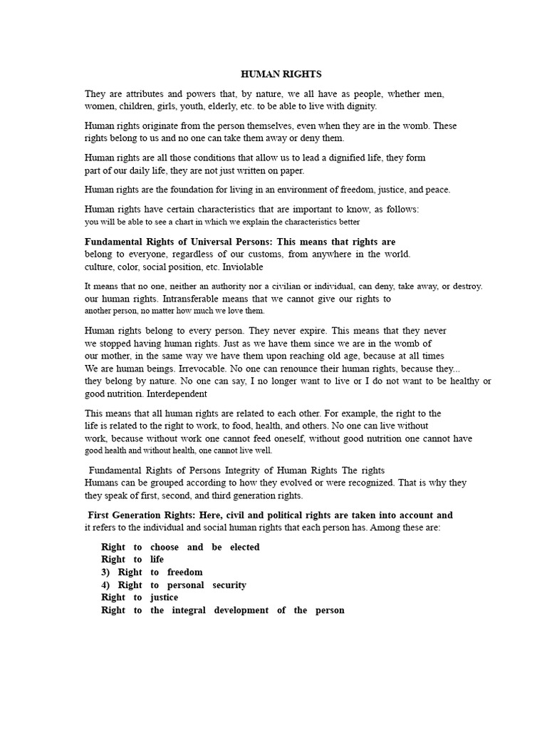 Human Rights - Constitutional Law | PDF | Human Rights | Rights