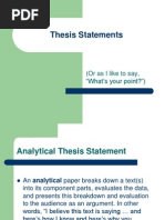 Thesis Statements