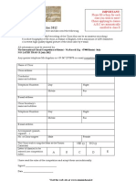 General Entry Form 2012