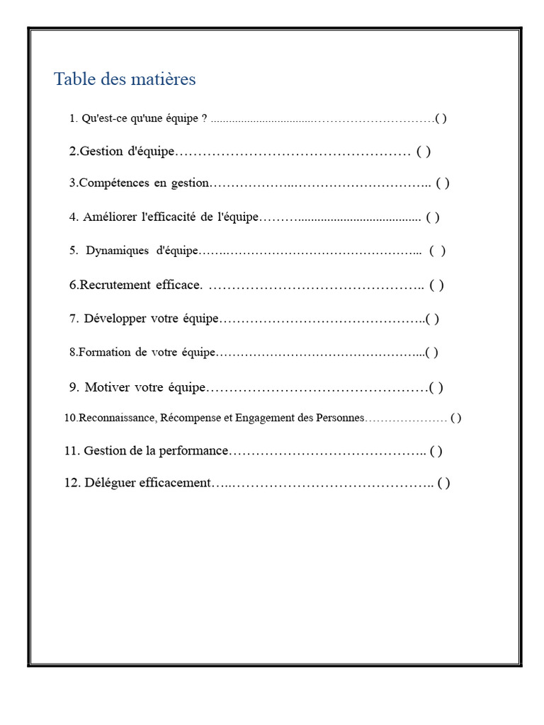 Équipe et dynamique institutionnelle | PDF | Recrutement | Direction