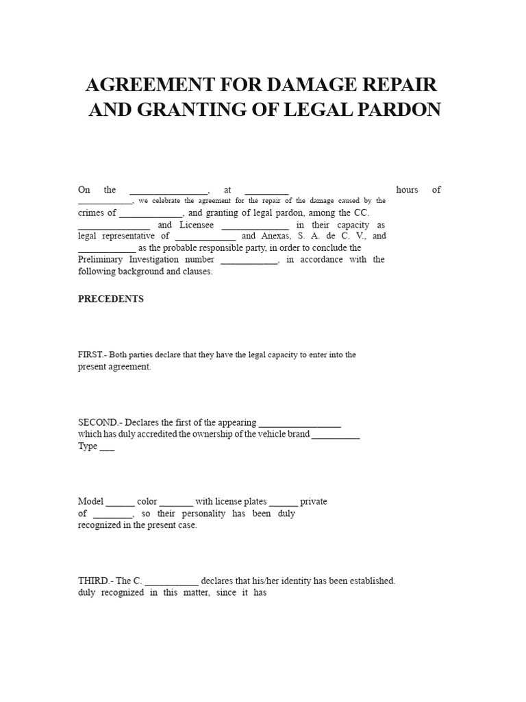 REPAIR AGREEMENT | PDF | Public Law | Common Law