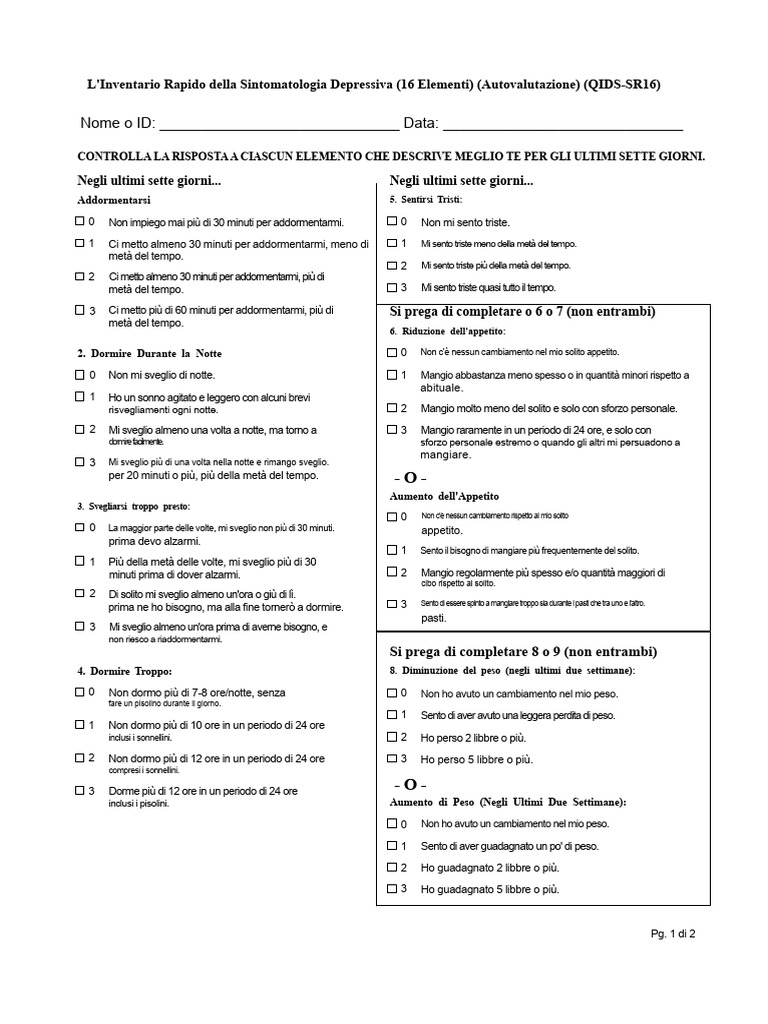 QIDS SREnglish2page | PDF