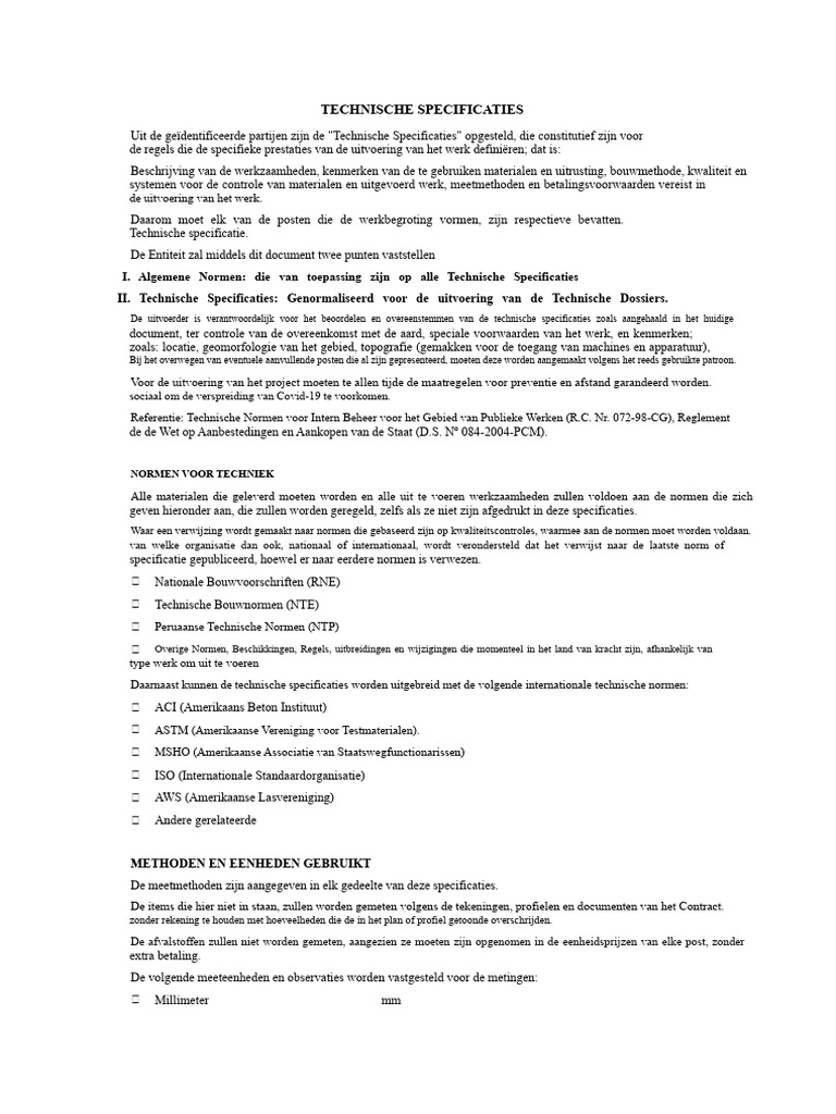 Technische Specificaties | PDF