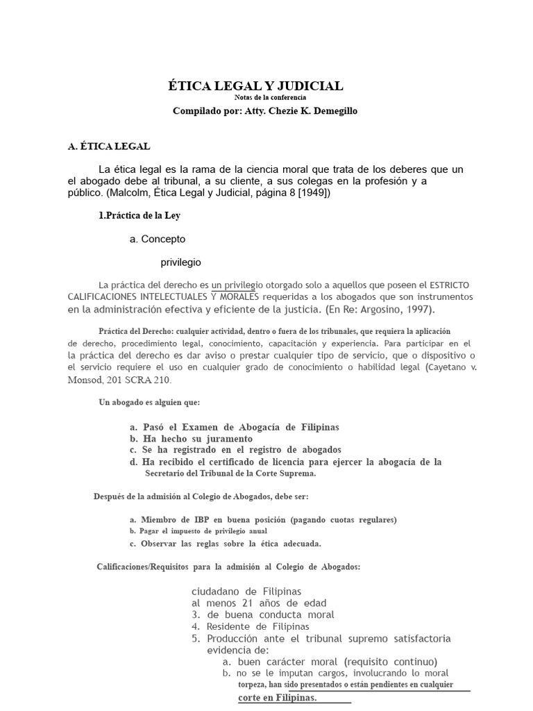 Ética Legal y Judicial en Filipinas | PDF | Moralidad | Violación