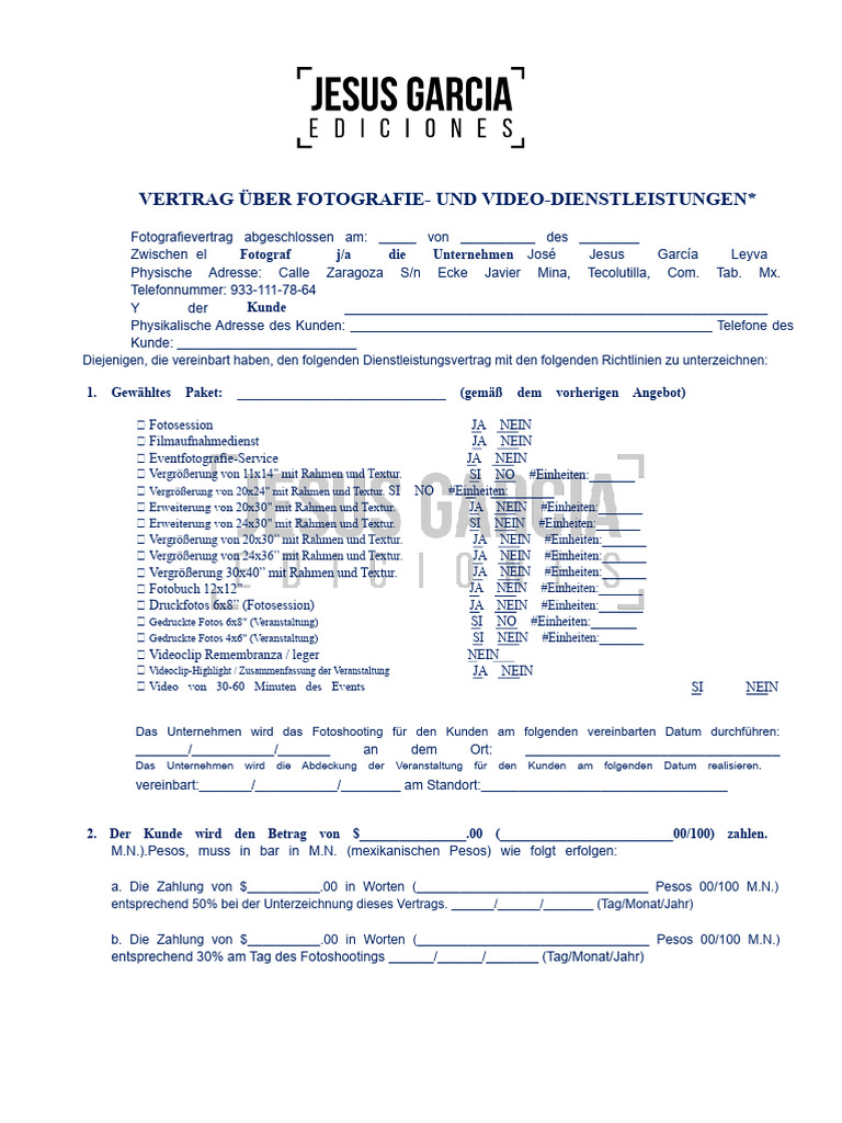 Vertrag Für Veranstaltungen | PDF