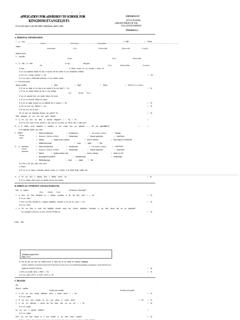 School Admission Application Form | PDF