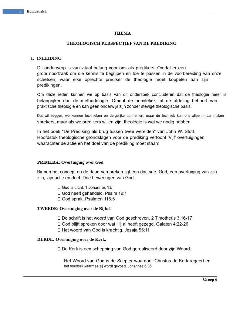 Theologisch Perspectief Van de Prediking | PDF