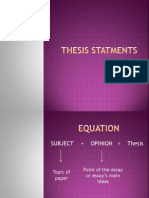 Thesis Statments