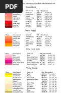 Daftar Kode Warna HTML & CSS Lengkap | PDF