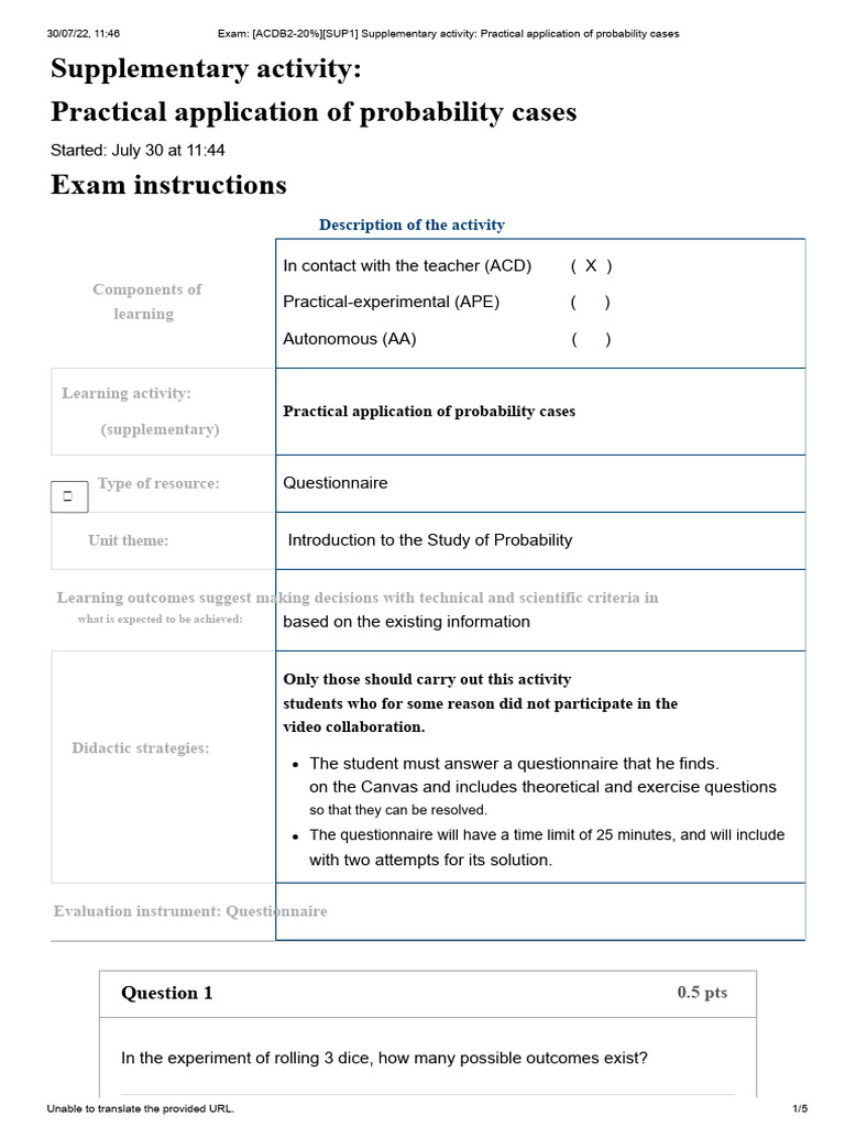 Exam - (ACDB2-20%) (SUP1) Supplementary Activity - Practical ...