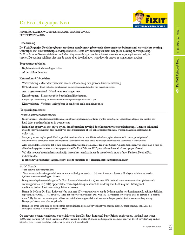 DR Fixit Regenkap Neo | PDF