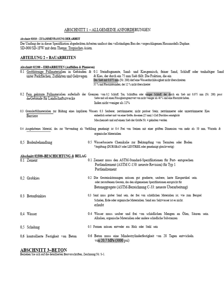 Beispiel Für Eine Detaillierte Spezifikation - CSI-Format | PDF