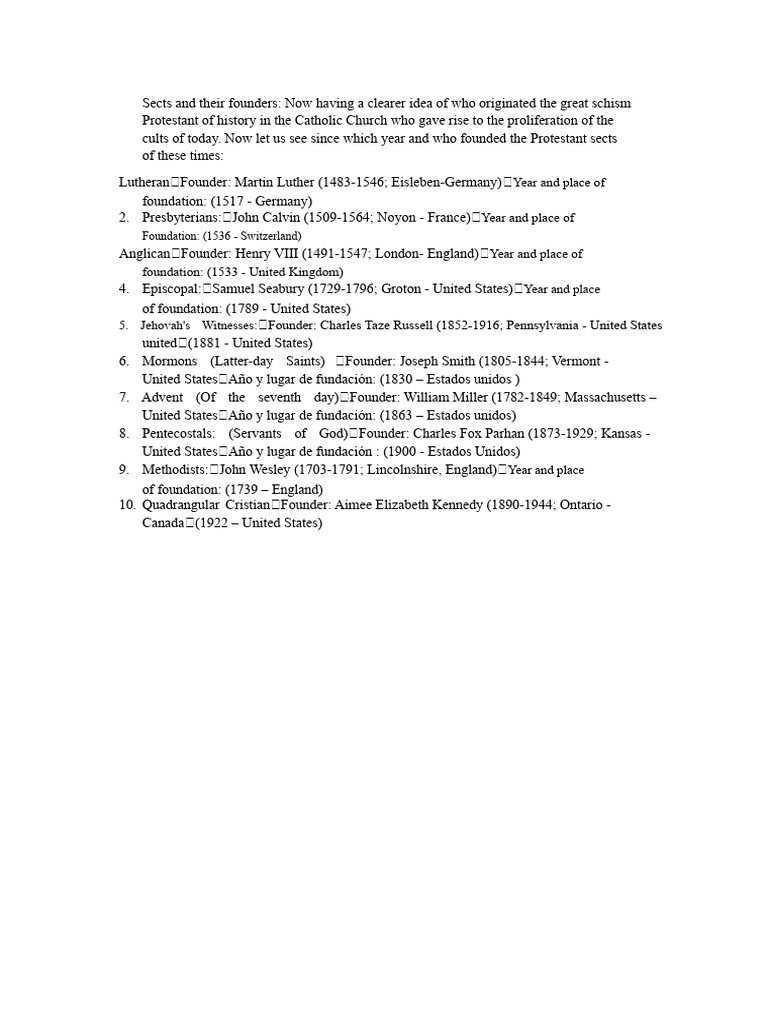 Cults and Their Founders | PDF