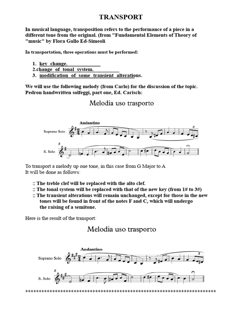 Melody Transposition Techniques Explained | PDF | Musical Techniques ...