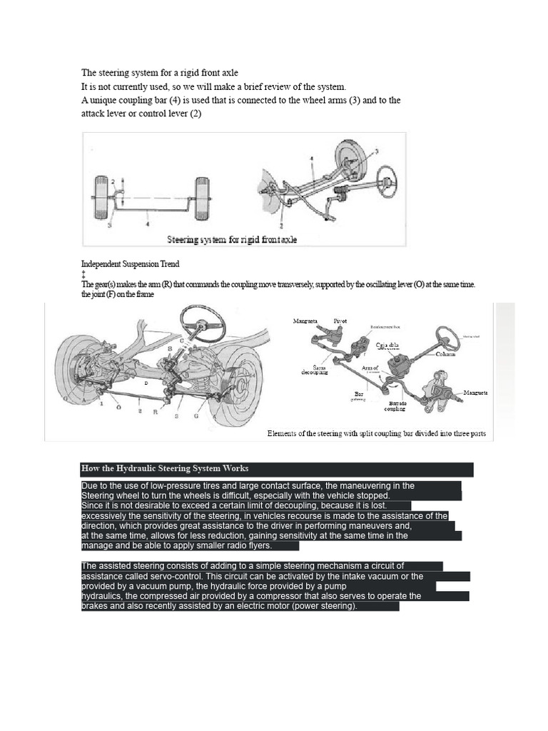 Hydraulic and Electric Steering Systems | PDF | Steering | Pump