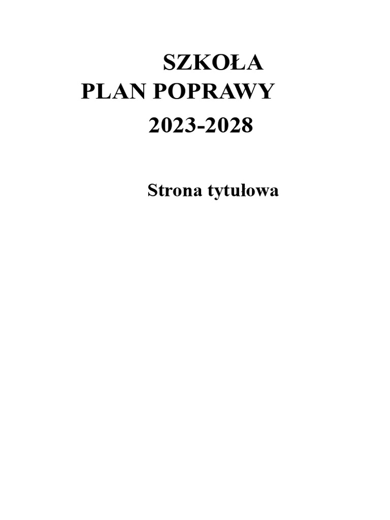 SIP 2023 2028 Szablon | PDF