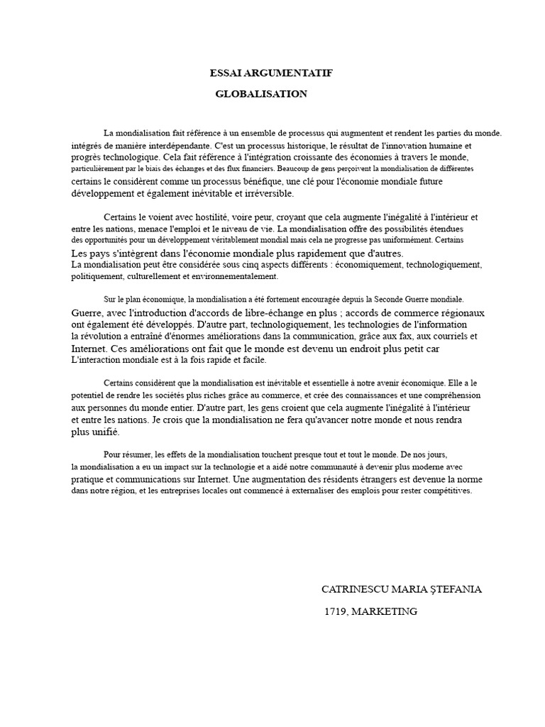 Impact de la Mondialisation sur l'Économie | PDF | Globalisation | Économie