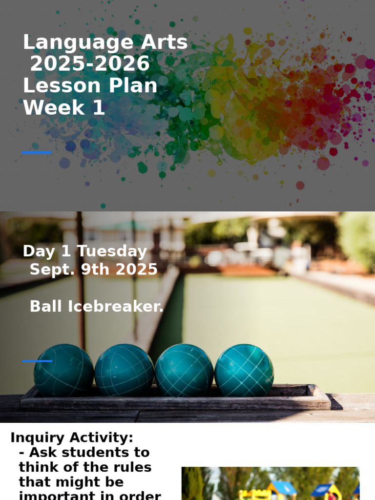 Language Arts Week 1 | PDF