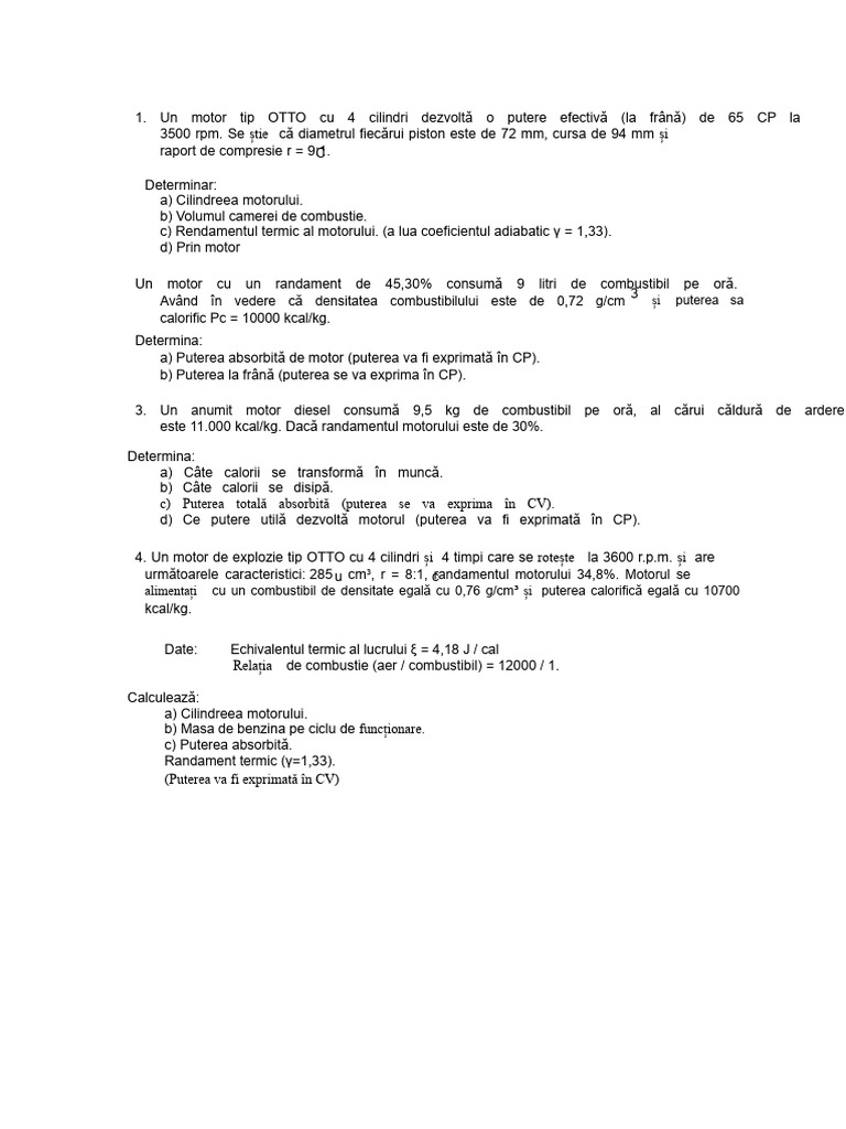 Exerciții de Calcul Al Puterii Și Consumului | PDF