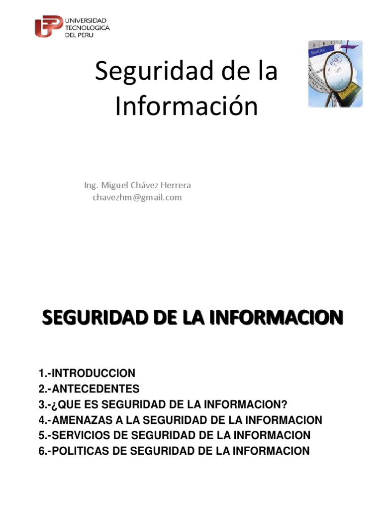Seguridad de la Información | PDF | Seguridad de información | La ...