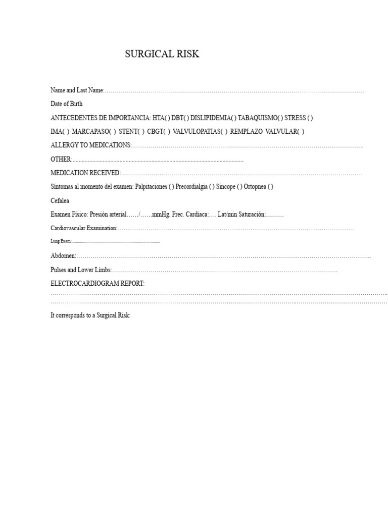 Surgical Risk | PDF