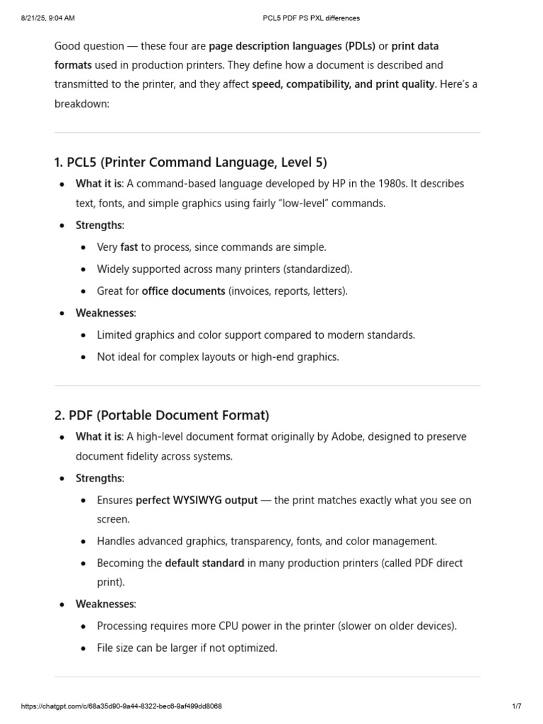 Printer Command Languages Overview | PDF | Digital Technology | Graphic ...