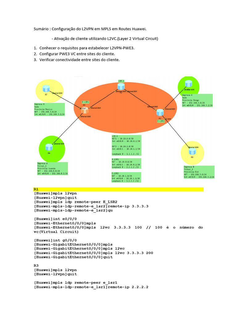 L2VPN MPLS Configuration Guide for Huawei | PDF | Networking Standards ...