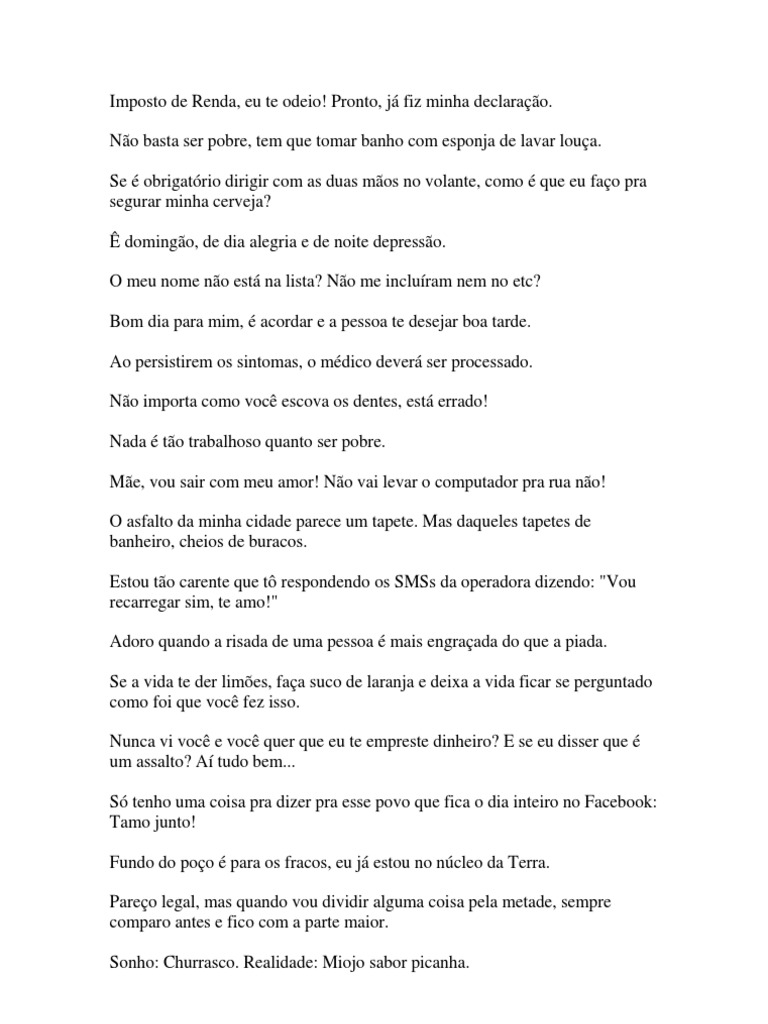 Piadas Curtas Pdf Facebook Amor