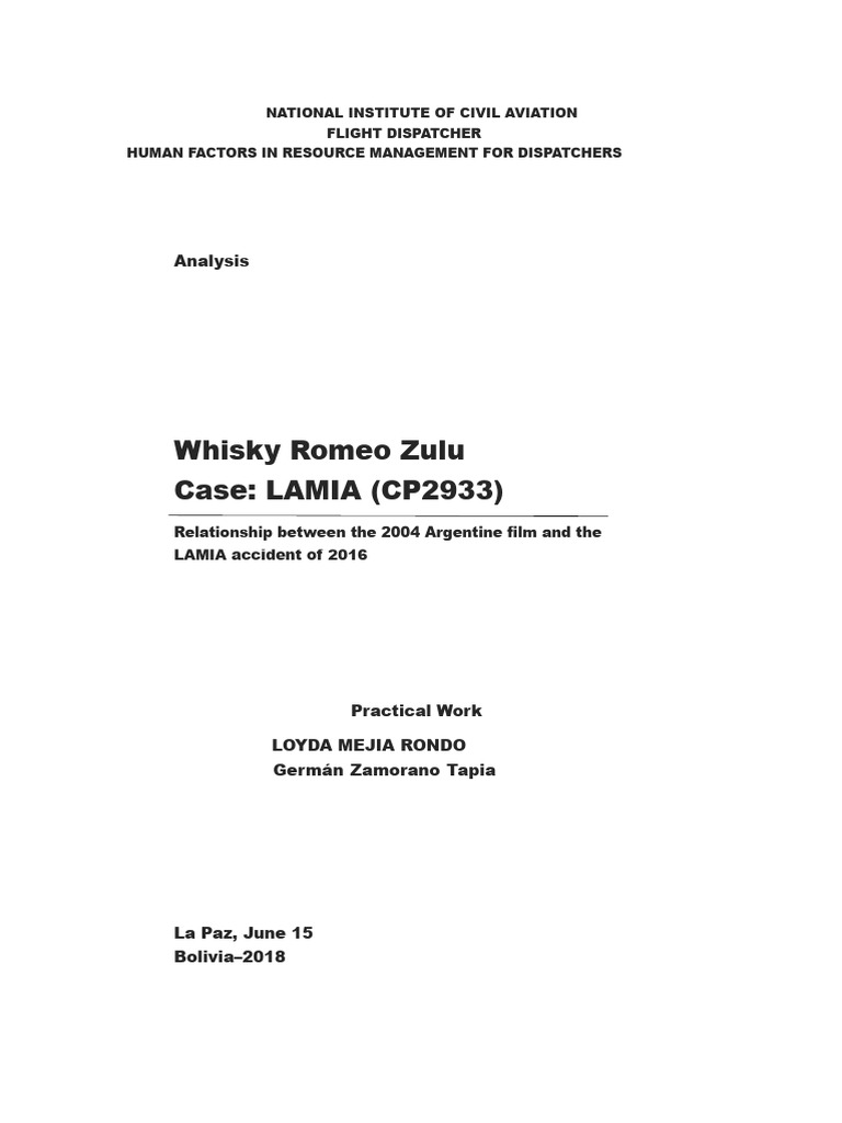 Analysis of LAMIA and The Movie | PDF | Aviation Accidents And ...