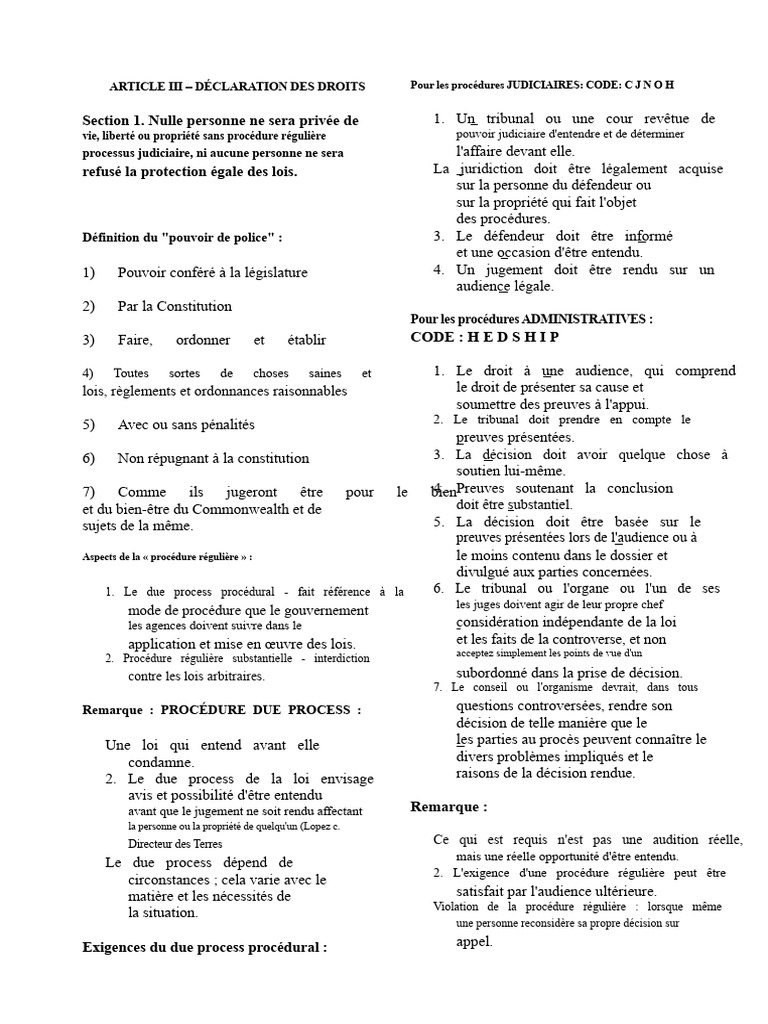 Droits et Procédures Judiciaires Essentiels | PDF | Perquisition | Loi