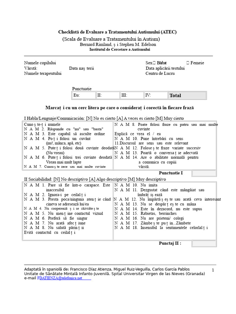 ATEC Adaptare | PDF