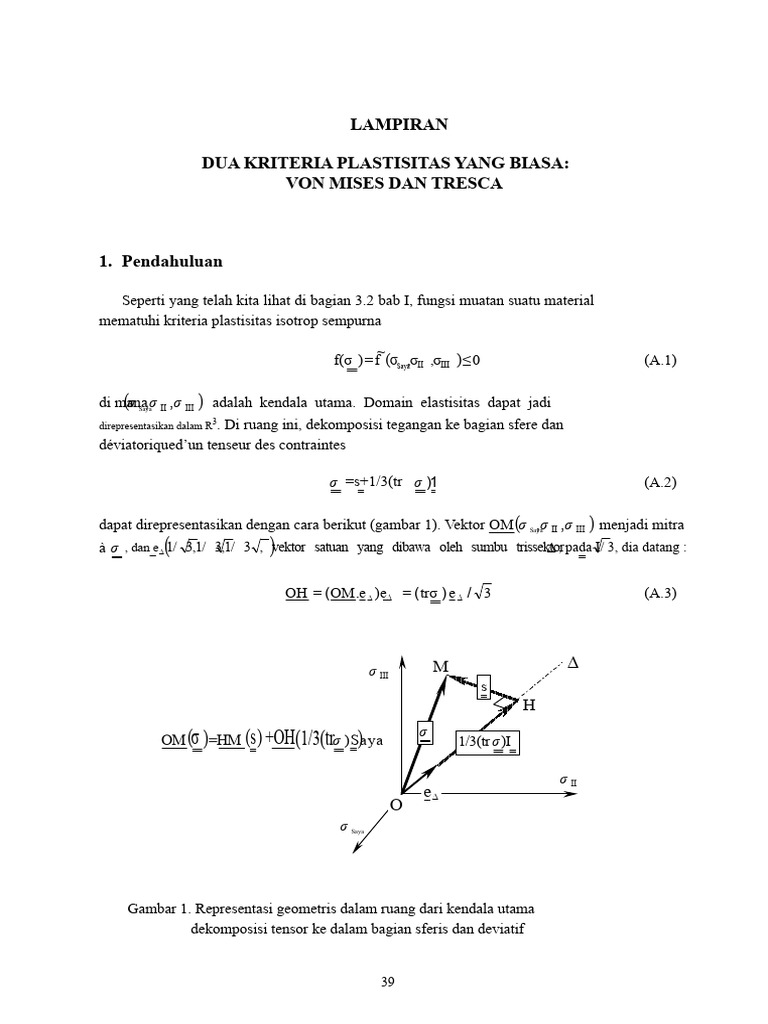Kriteria Plastisitas Von Mises dan Tresca PDF — free download