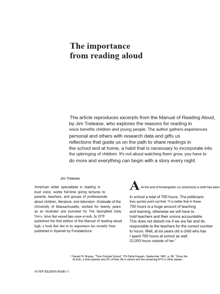 Benefits of Reading Aloud to Children | PDF | Dr. Seuss | Cognition
