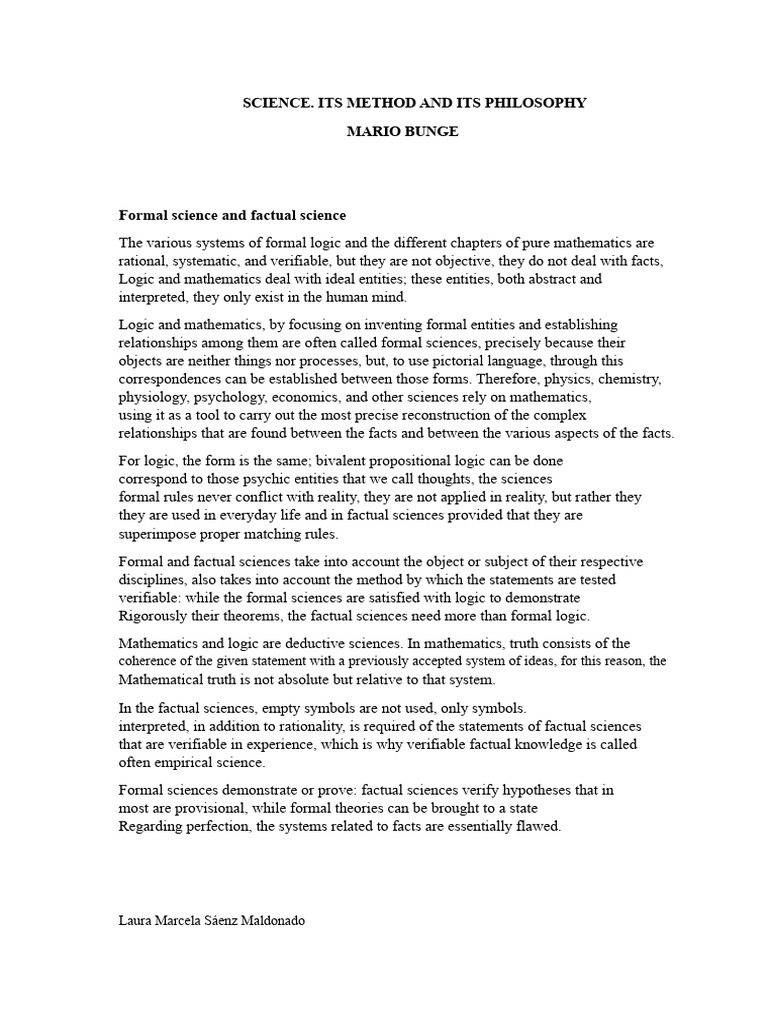 Summary of Science, Its Method and Its Philosophy | PDF | Science ...