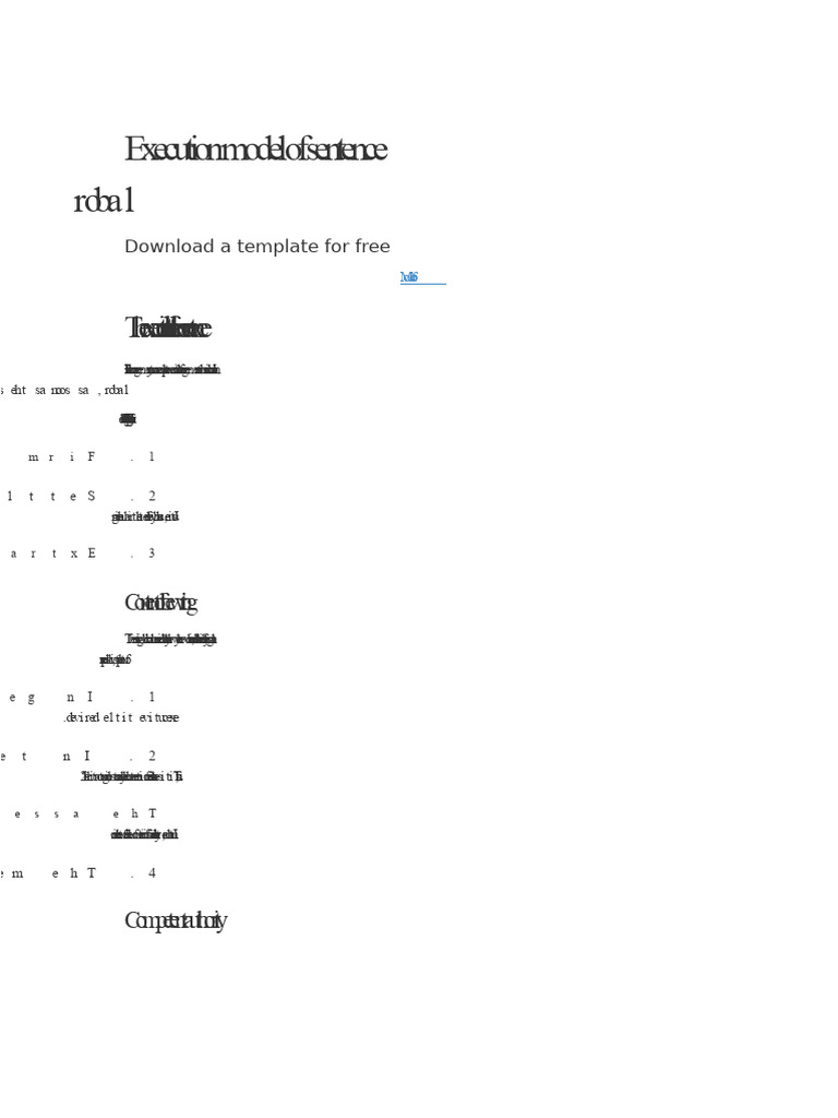 Free Labor Sentence Execution Template | PDF
