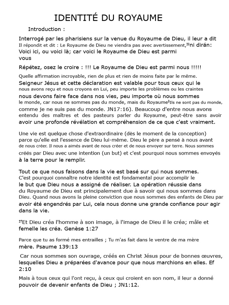 Comprendre le Royaume de Dieu | PDF | Dieu | Royauté et Royaume de Dieu