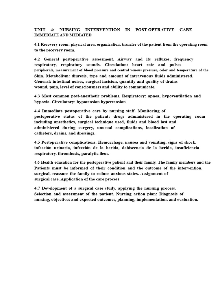 Unit 4 Surgical Medical II | PDF