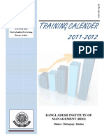 Training Calender 2011-2012