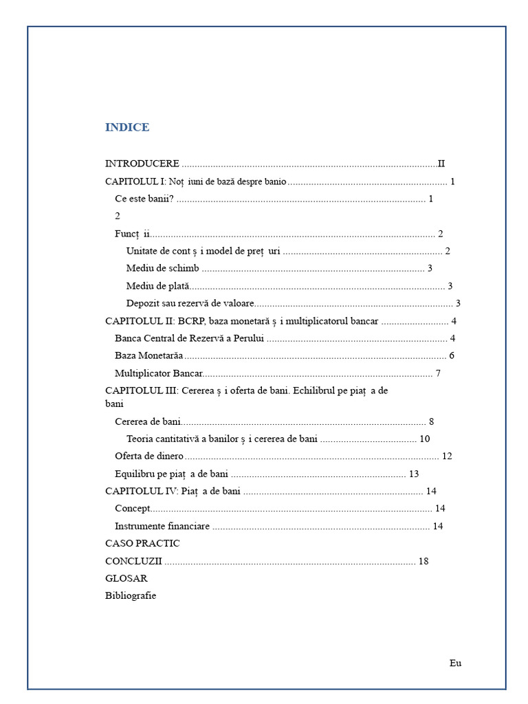 Monografie Despre Piața Monetară | PDF
