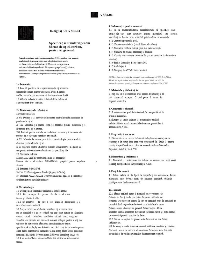 Astm A 853 Spaniol | PDF