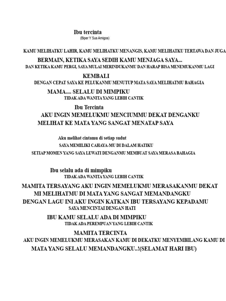 Ibu Tercinta | PDF