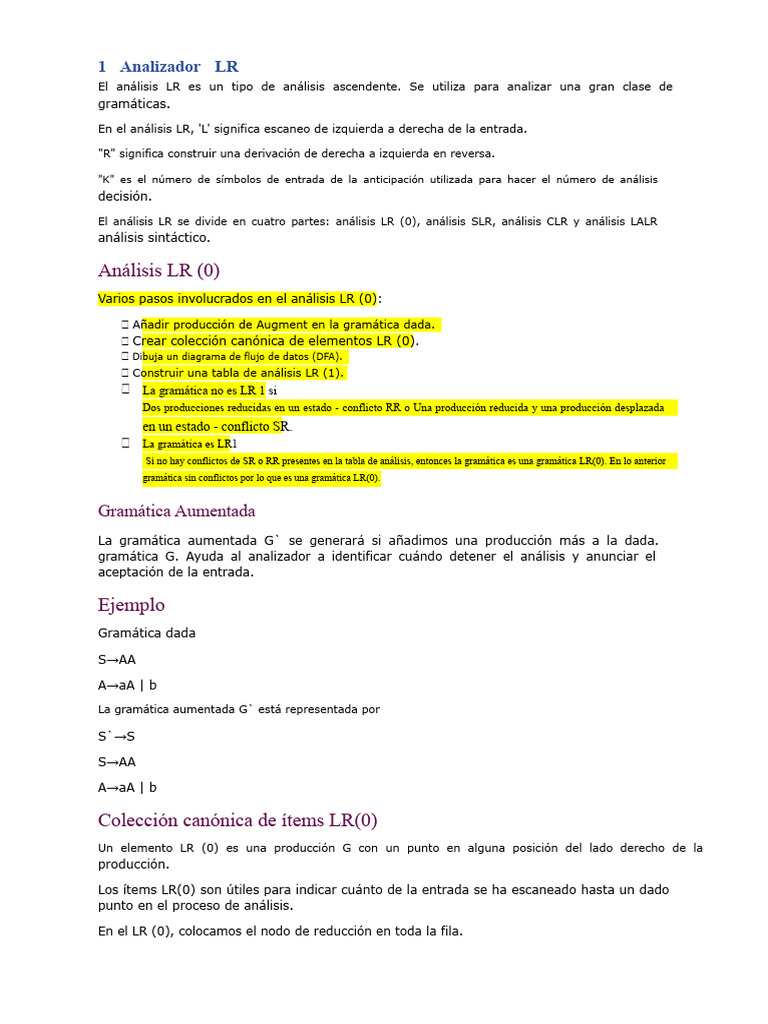 Análisis LR | PDF